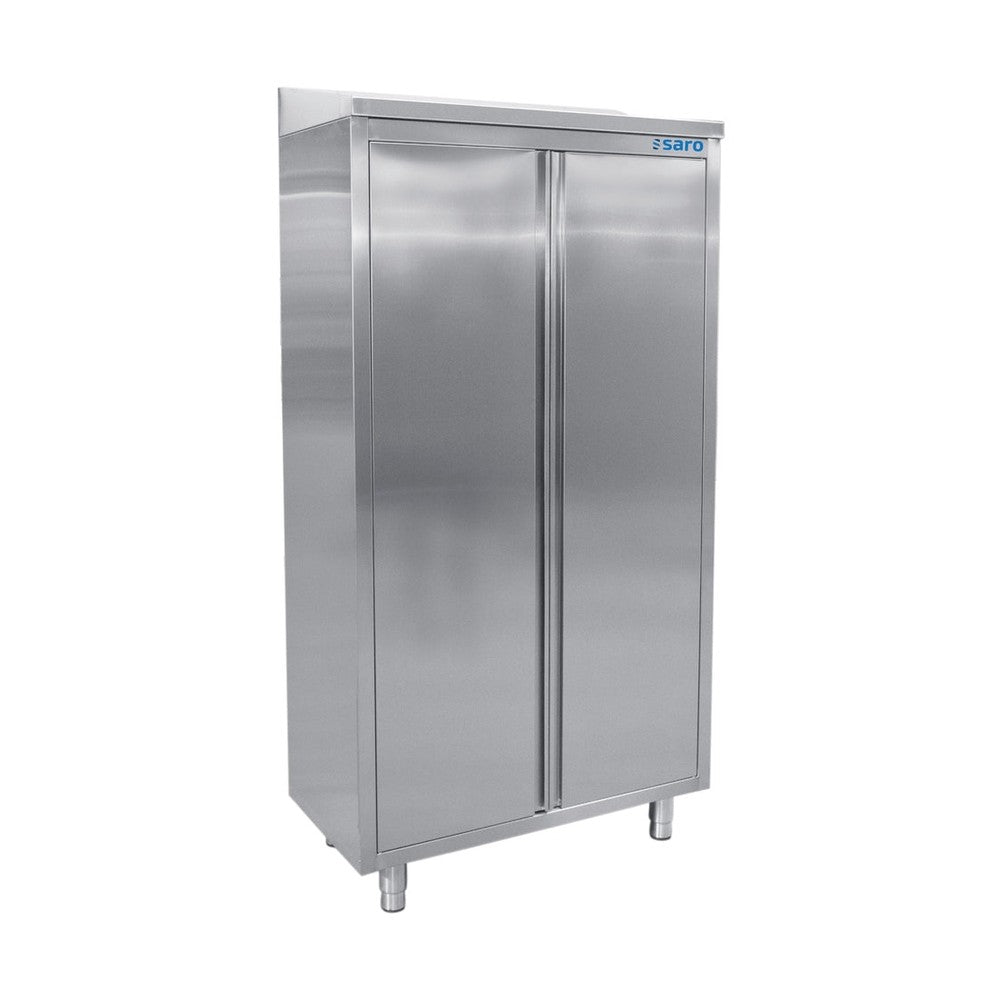 SARO Edelstahlhochschrank 2 Flügeltüren Breite 1000mm SARO