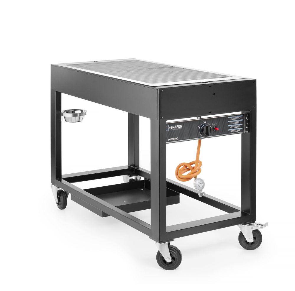 HENDI Gasgrill Tampa – 10 kW, 1022 × 500 mm Grillfläche, Schwarz HENDI