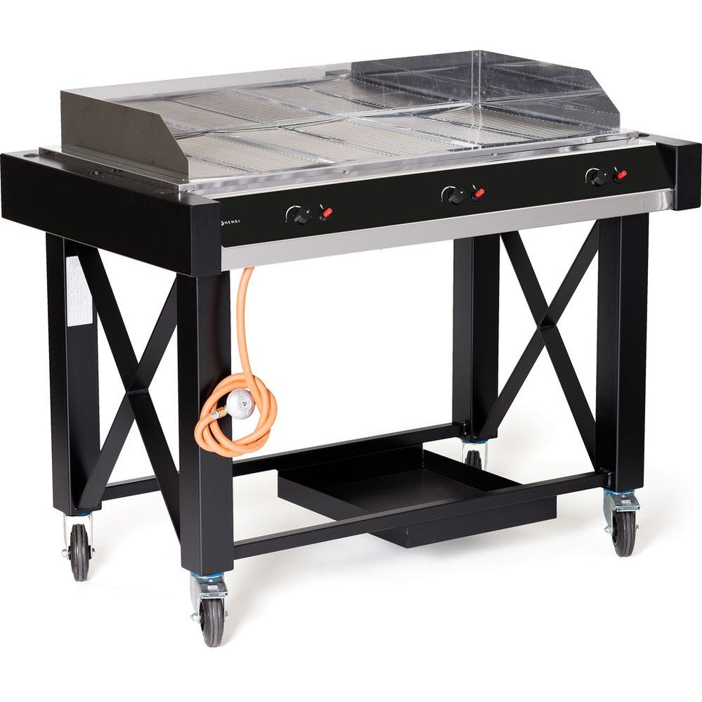 HENDI Gasgrill Atlanta – 13 kW, 3 Brenner, 1100 × 500 mm Grillfläche HENDI