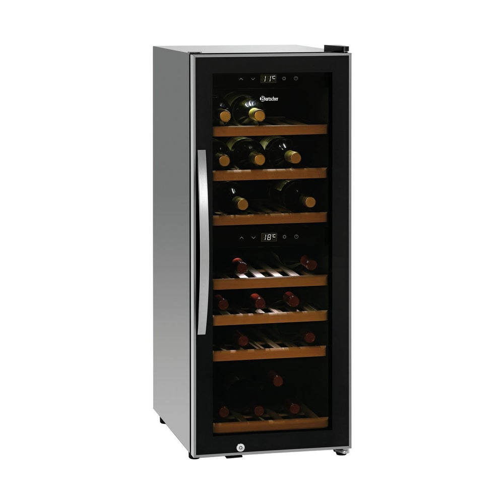 Bartscher Weinkühlschrank 2Z – 38 Flaschen, 2 Temperaturzonen Bartscher