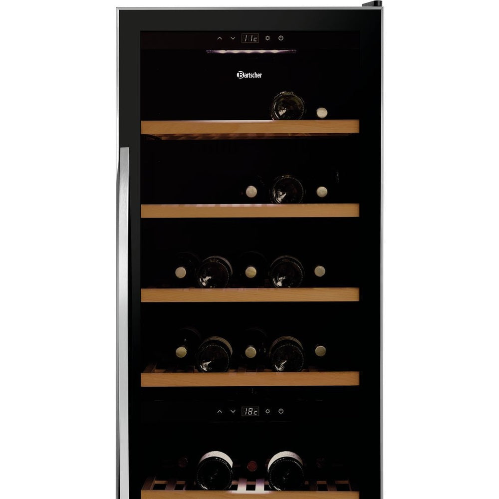 Bartscher Weinkühlschrank 2Z – 180 Flaschen, 2 Temperaturzonen Bartscher
