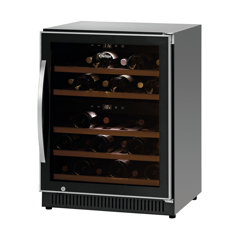 Bartscher Weinkühlschrank 2Z – 40 Flaschen, 2 Temperaturzonen Bartscher