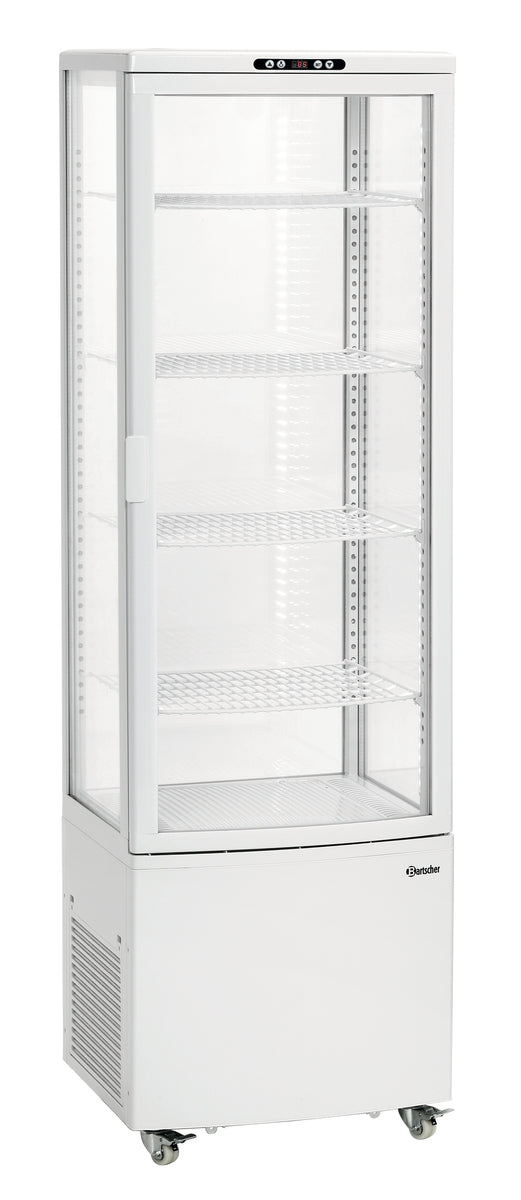 Bartscher Kühlvitrine 235 L – weiss, fahrbar auf 4 Rollen Bartscher