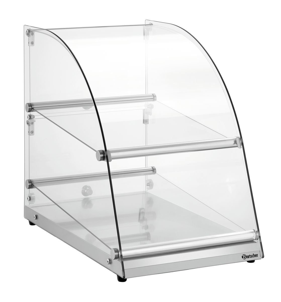 Bartscher Buffetvitrine 70 L – Glas, Hebetüren, 2 Böden Bartscher