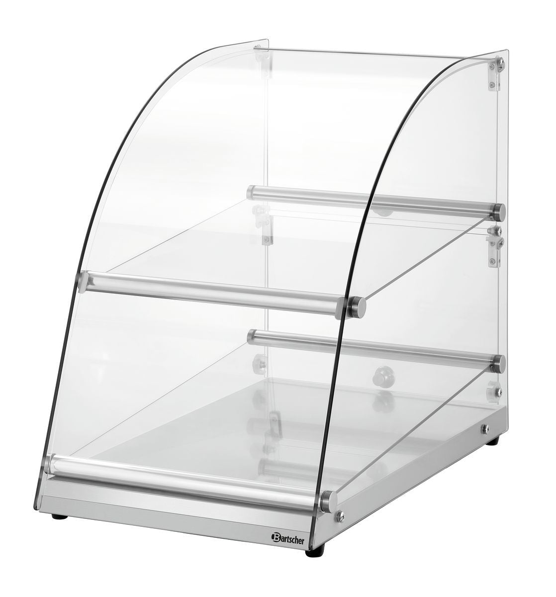 Bartscher Buffetvitrine 70 L – Glas, Hebetüren, 2 Böden Bartscher