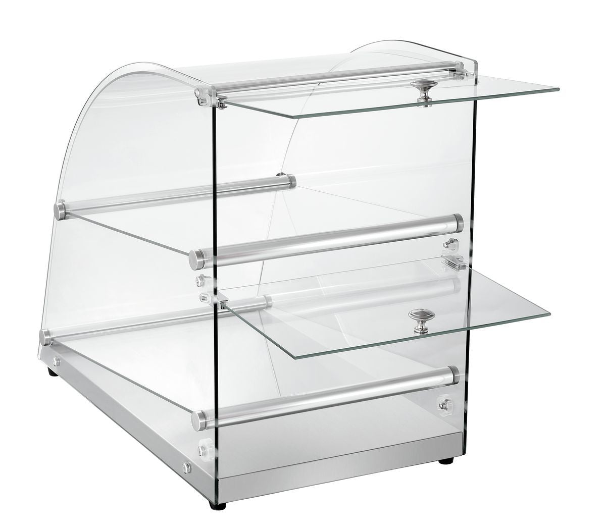 Bartscher Buffetvitrine 70 L – Glas, Hebetüren, 2 Böden Bartscher