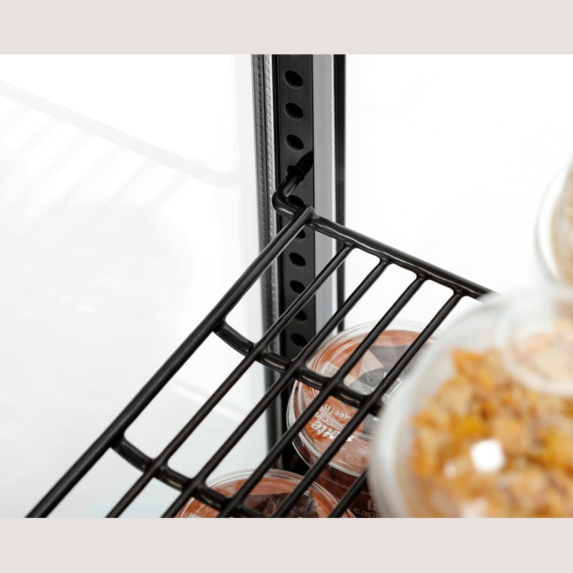 Bartscher Mini-Kühlvitrine 58 L schwarz – Umluftkühlung, LED Bartscher