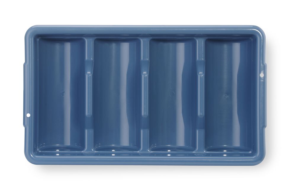 HENDI Besteck-Set mit Tablett – 200-teilig, Tablett blau
