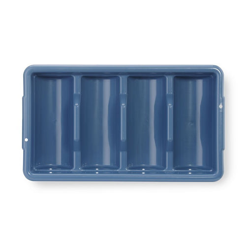 HENDI Besteck-Set mit Tablett – 200-teilig, Tablett blau