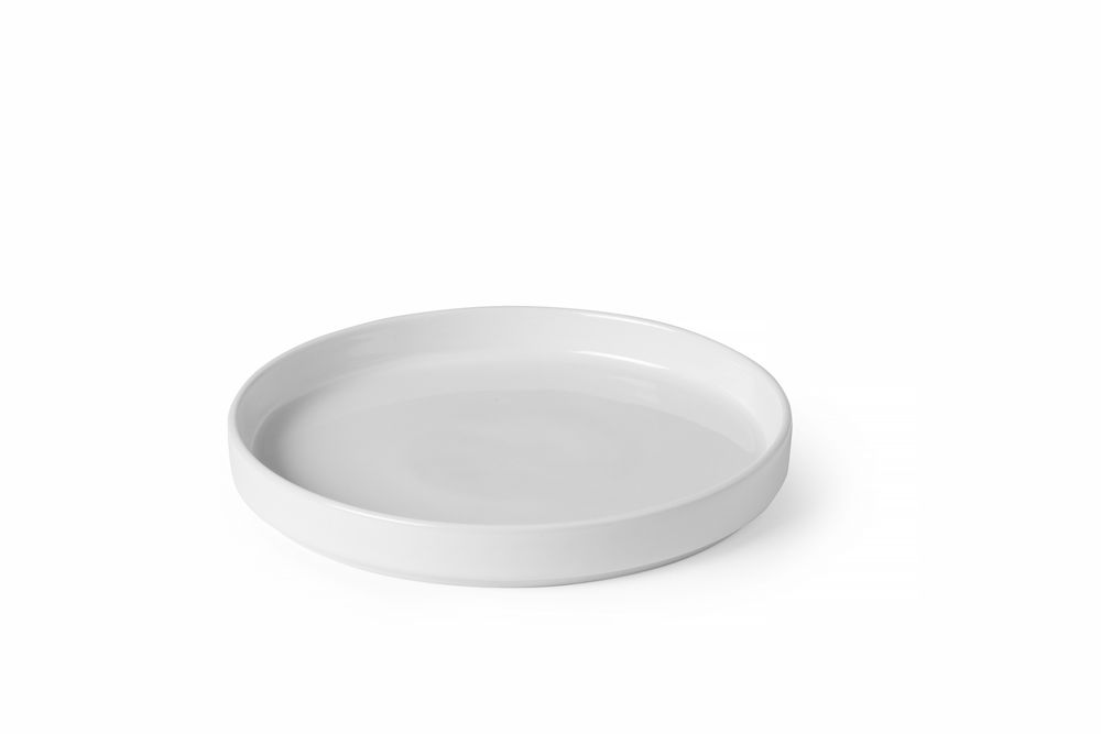 HENDI Teller Oslo mit hohem Rand – Ø 200 mm, Porzellan Weiss