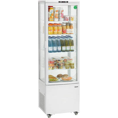 Bartscher refrigerated display cabinet 235 L – white, mobile on 4 casters