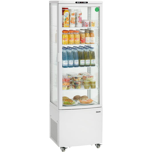 Kühlvitrine 235L, weiss, auf Rollen Bartscher