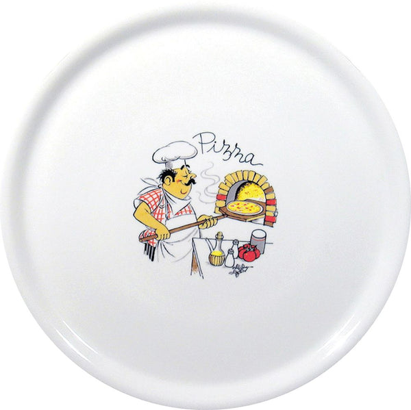 HENDI Pizzateller Traditional – Ø 330 mm, Porzellan weiss HENDI