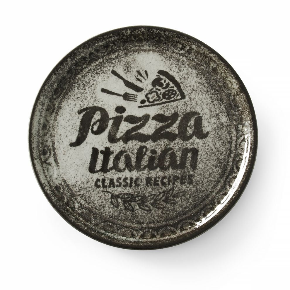 Pizzateller Recipe Collection Schwarz, HENDI, Schwarz, ⌀330mm HENDI