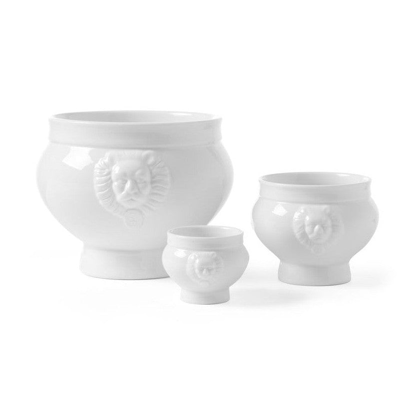 HENDI Suppenschüssel Lionhead – 0,25 L, Porzellan weiss HENDI