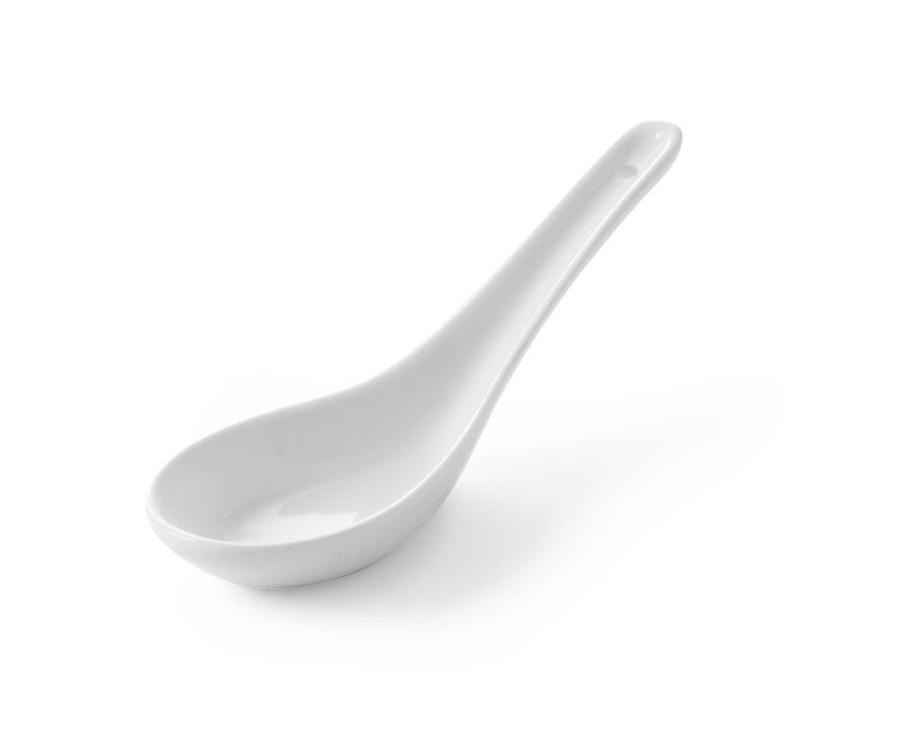 HENDI Tapasschälchen Cuchara – 6 Stk., Porzellan weiss