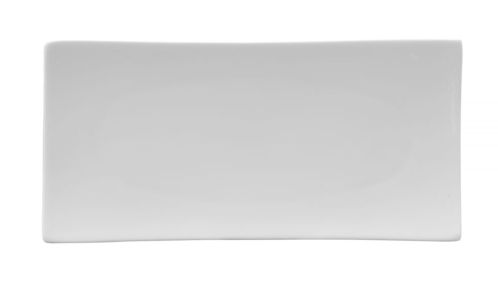 HENDI Platte Bark – 218 × 105 mm, Porzellan cremefarben HENDI