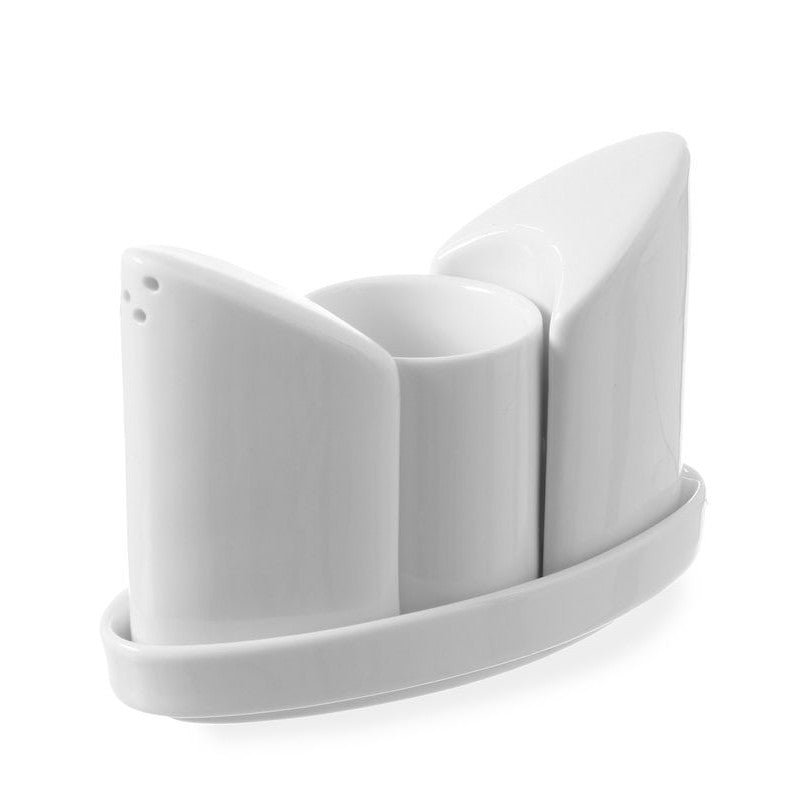 Menage Set, HENDI, Pfeffer, Salz & Zahnstocher, 125x54x H 90mm HENDI