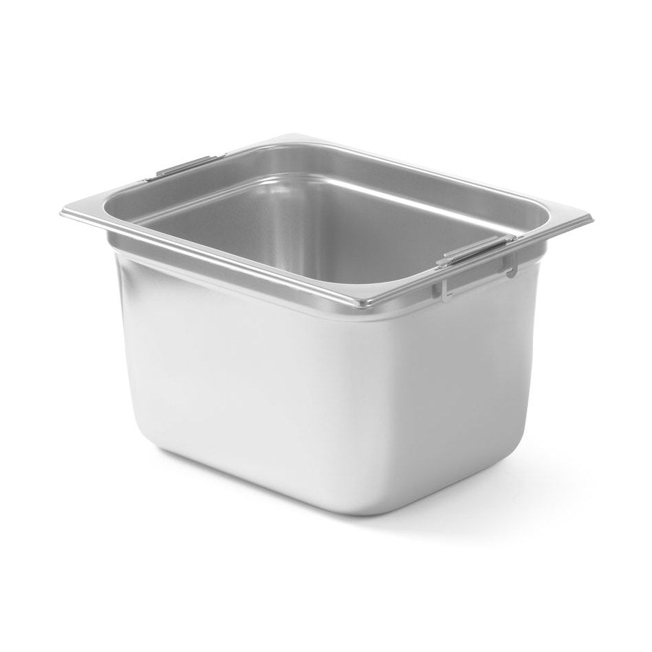HENDI GN-Behälter GN 1/2 mit Klappgriffen – 100 mm tief, 6,25 l