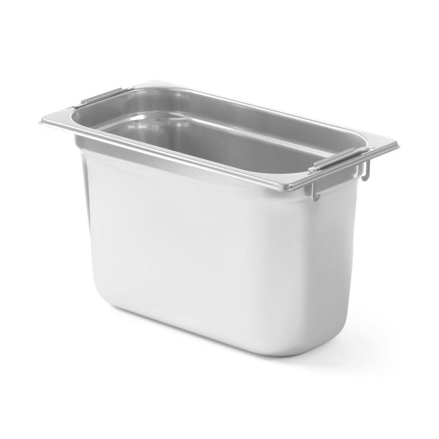 HENDI GN-Behälter Profi Line GN 1/3 mit Klappgriffen – 100 mm tief, 3,9 l