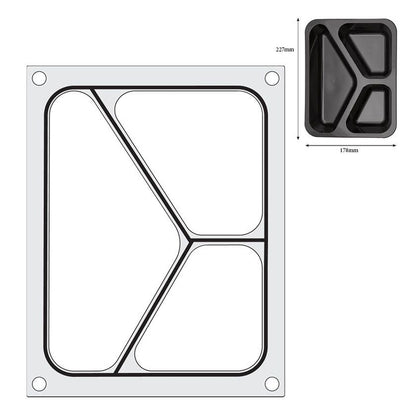 HENDI Matrize für Versiegelungsmaschine – 3-teilig, 227 × 178 mm