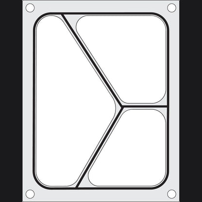 HENDI Matrize für Versiegelungsmaschine – 3-teilig, 227 × 178 mm