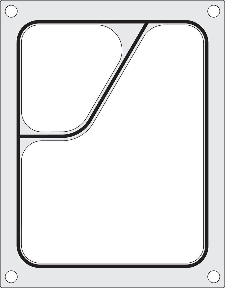 Matrize für Versiegelungsmaschine, HENDI, ein zweiteiliger Colt-Behälter (227x178 mm)