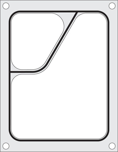 Matrize für Versiegelungsmaschine, HENDI, ein zweiteiliger Colt-Behälter (227x178 mm)
