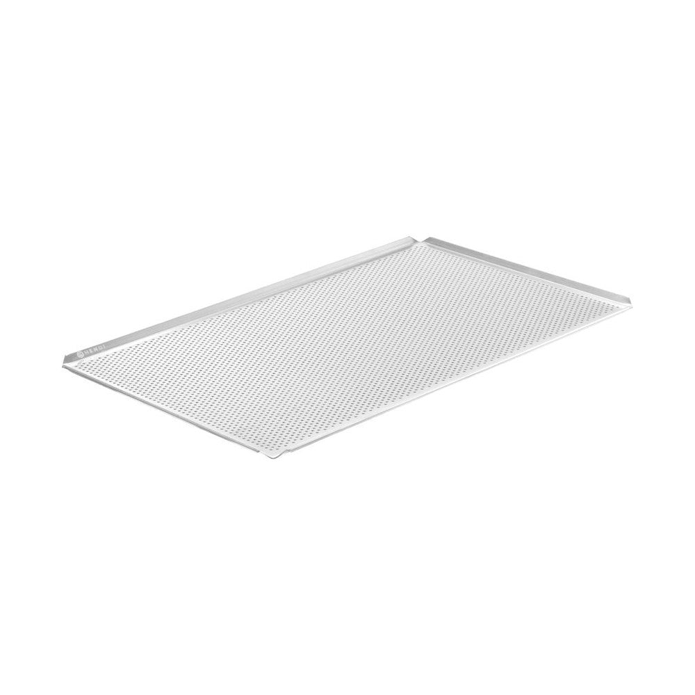 HENDI Blech mit 4 Rändern GN 1/1 – Aluminium, perforiert