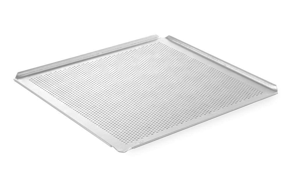 HENDI Blech mit 4 Rändern GN 2/3 – Aluminium, perforiert