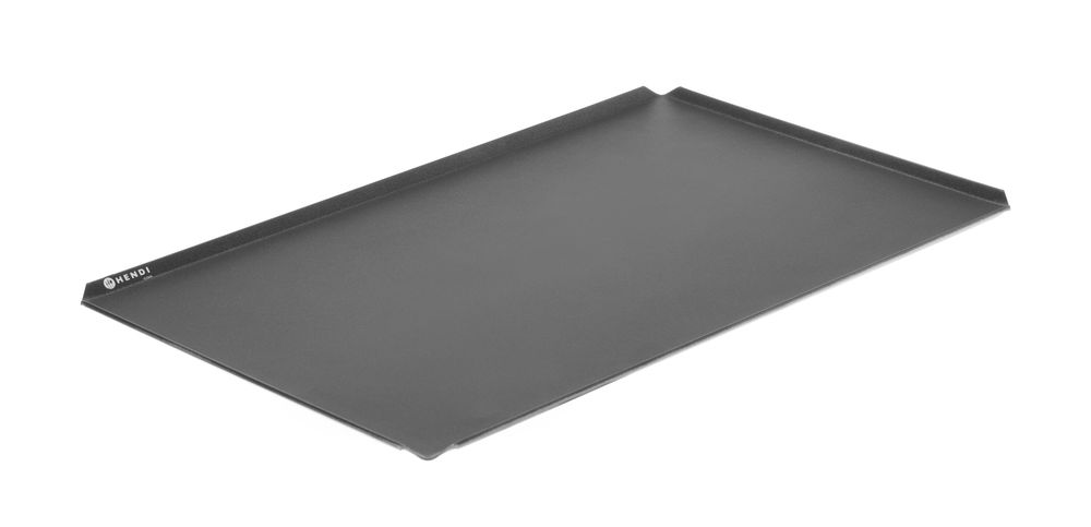 HENDI Blech mit 4 Rändern 600 × 400 mm – Aluminium, antihaftbeschichtet
