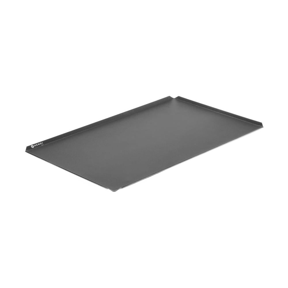 HENDI Blech mit 4 Rändern 600 × 400 mm – Aluminium, antihaftbeschichtet