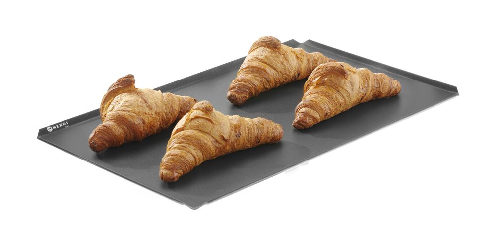 HENDI Blech mit 4 Rändern 600 × 400 mm – Aluminium, antihaftbeschichtet