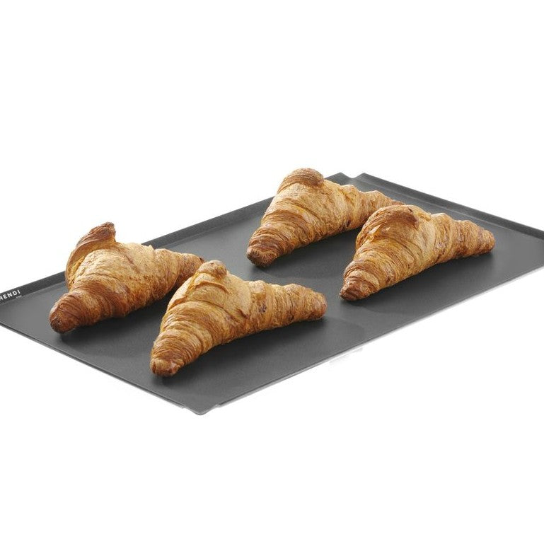 HENDI Blech mit 4 Rändern 600 × 400 mm – Aluminium, antihaftbeschichtet