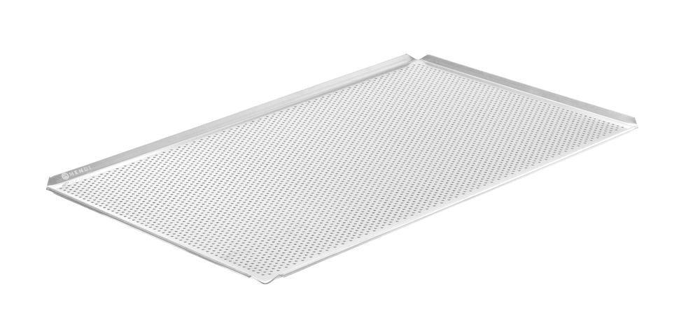 HENDI Blech mit 4 Rändern 600 × 400 mm – Aluminium, perforiert
