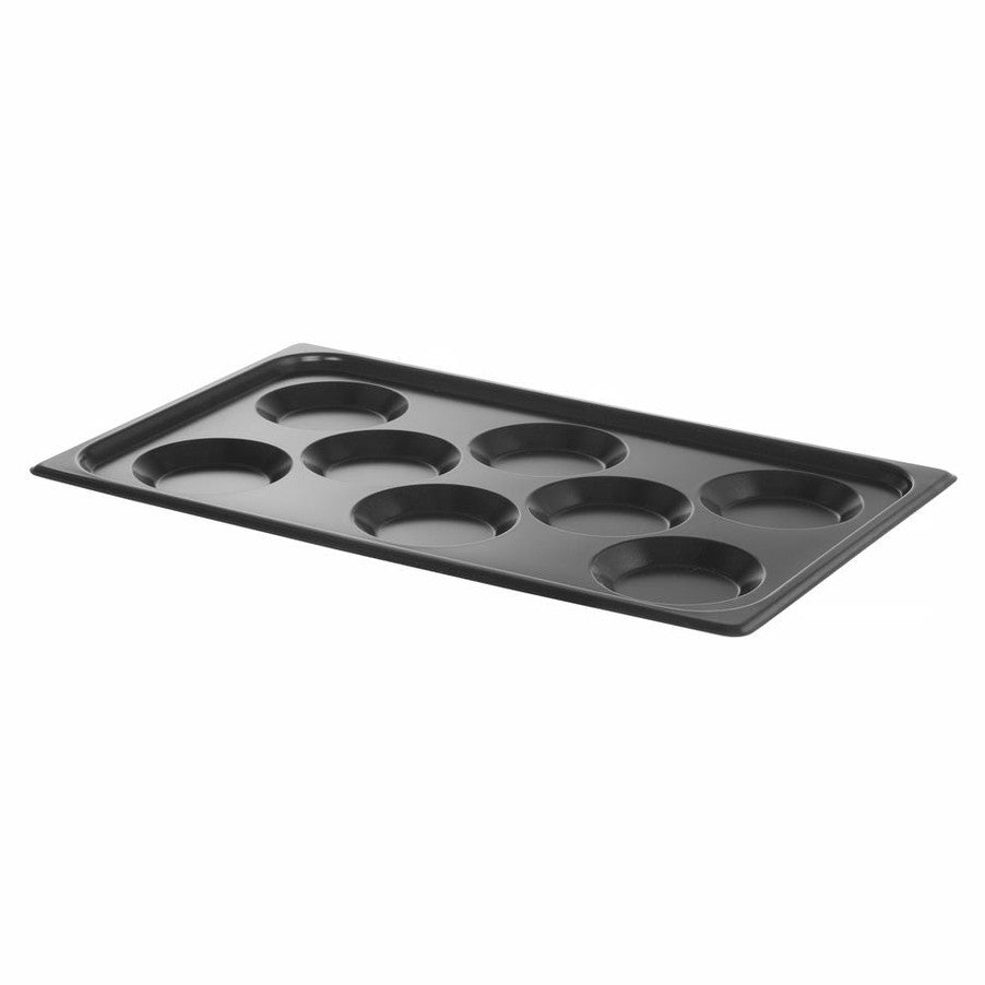 Blech für Eier, mit Antihaftbeschichtung CONVECTOMAT EGGPLATE, HENDI, GN 1/1, Schwarz, 530x325x H 26mm HENDI