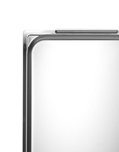 HENDI Serviertablett Edelstahl 530 × 325 mm – mit Griffen, stapelbar