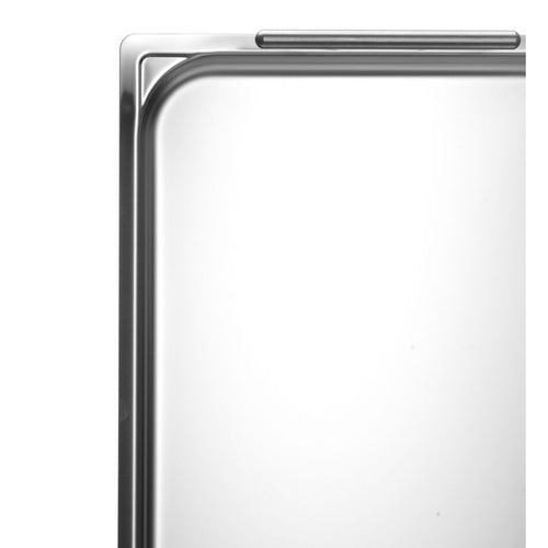 HENDI Serviertablett Edelstahl 530 × 325 mm – mit Griffen, stapelbar