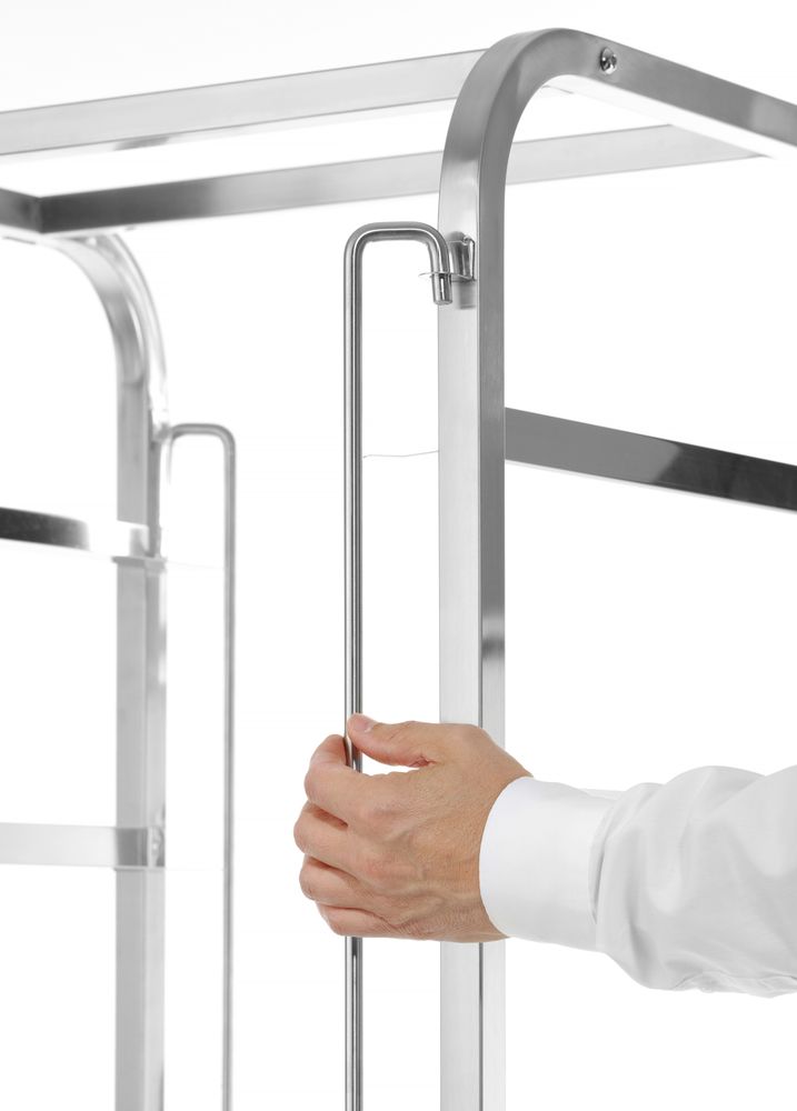 HENDI Transportwagen für Spülmaschinenkörbe – 7 Körbe à 500 × 500 mm