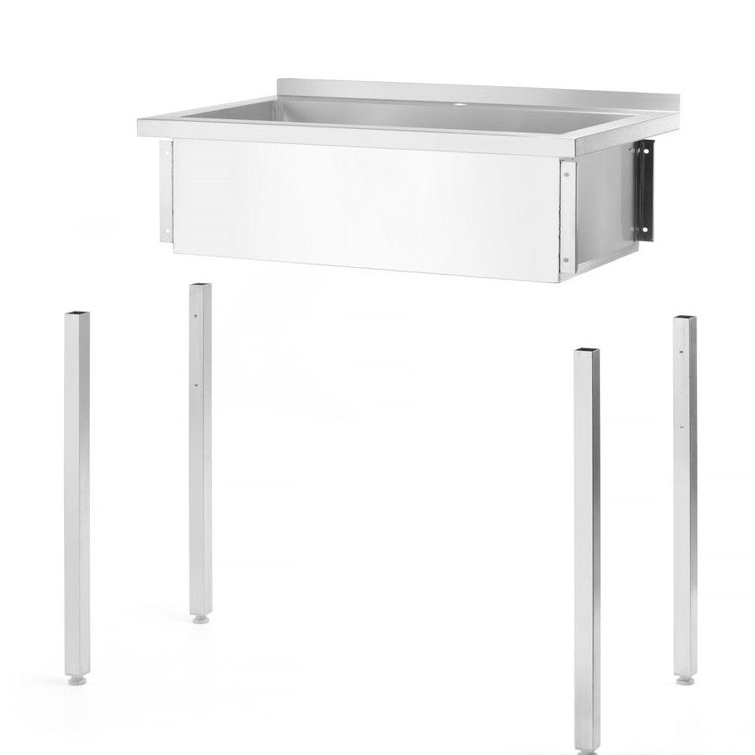 HENDI Spültisch Budget Line – 1 Becken, 800 × 600 mm HENDI