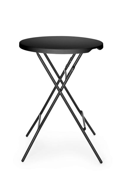 AmerBox Bar-Stehtisch rund – Ø 800 mm, klappbar, Schwarz