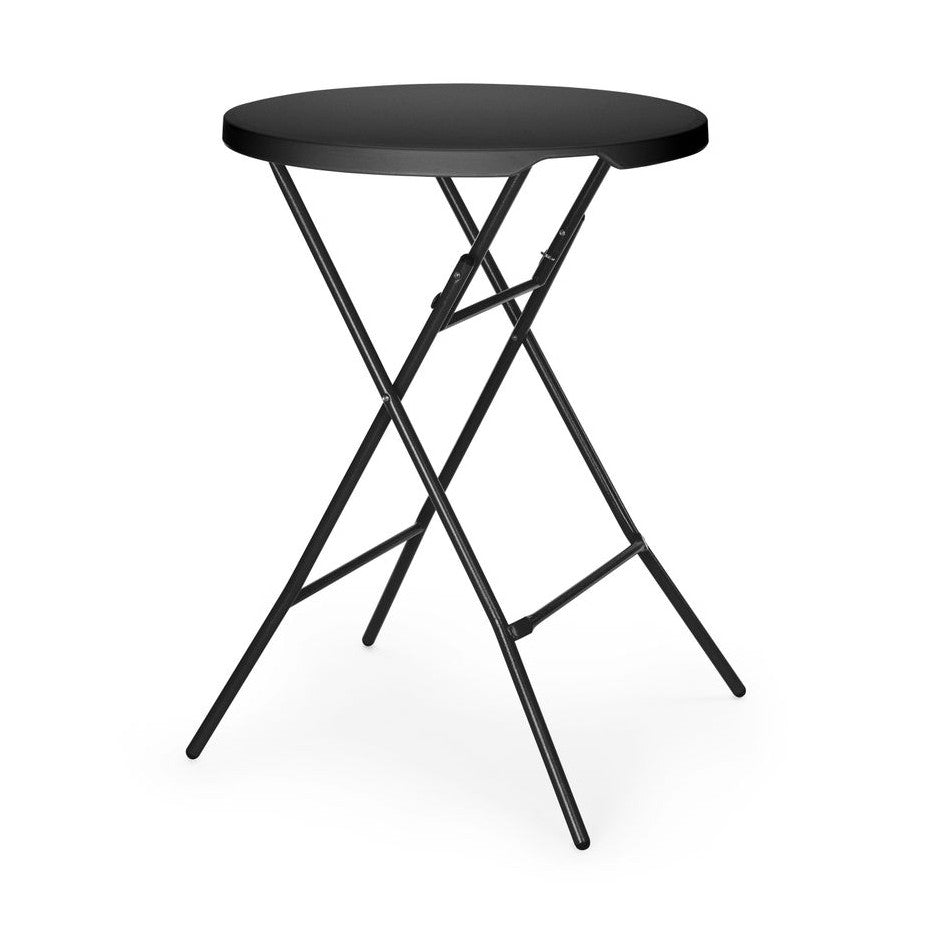 AmerBox Bar-Stehtisch rund – Ø 800 mm, klappbar, Schwarz
