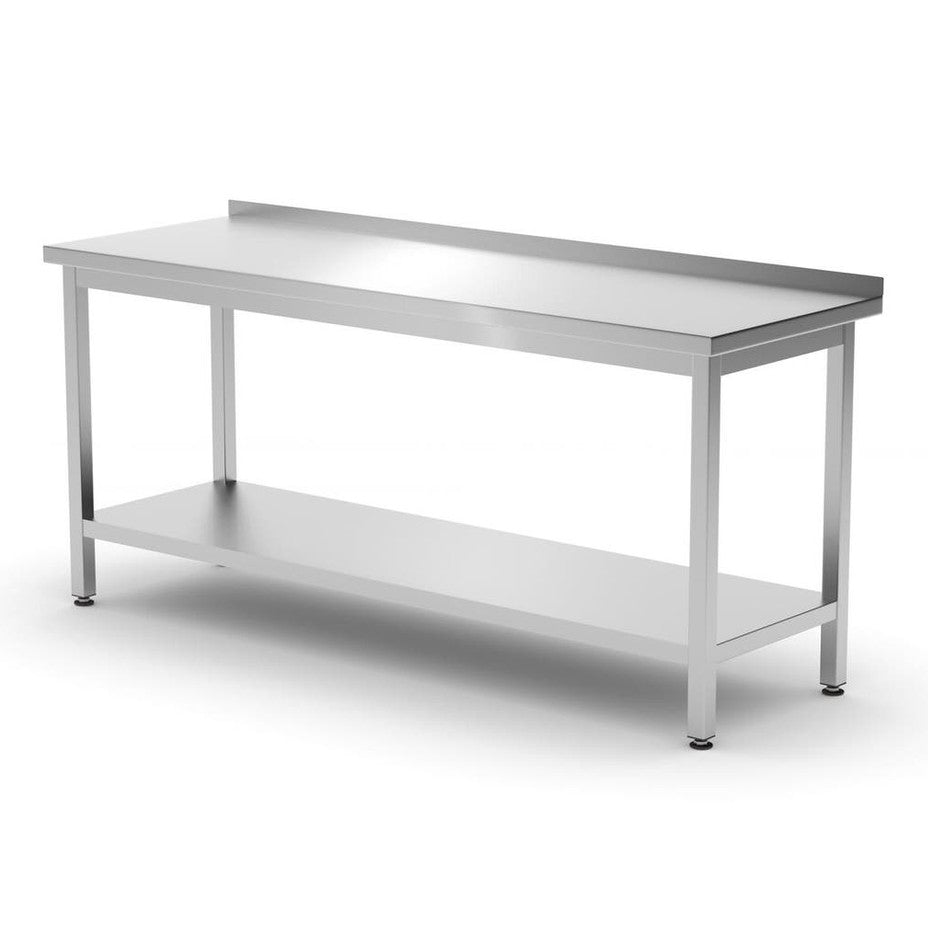 Wandtisch mit Ablage – verschraubt, Tiefe 700 mm, HENDI, Kitchen Line, 800x700x H 850mm HENDI