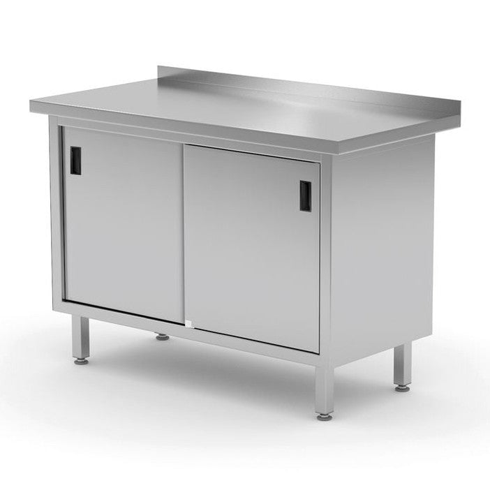Wandtischschrank mit Schiebetüren – verschweißt, HENDI, Profi Line, 1400x600x H 850mm HENDI