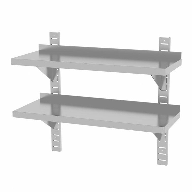 HENDI Doppelwandregal einstellbar – 800 × 300 mm, Edelstahl HENDI