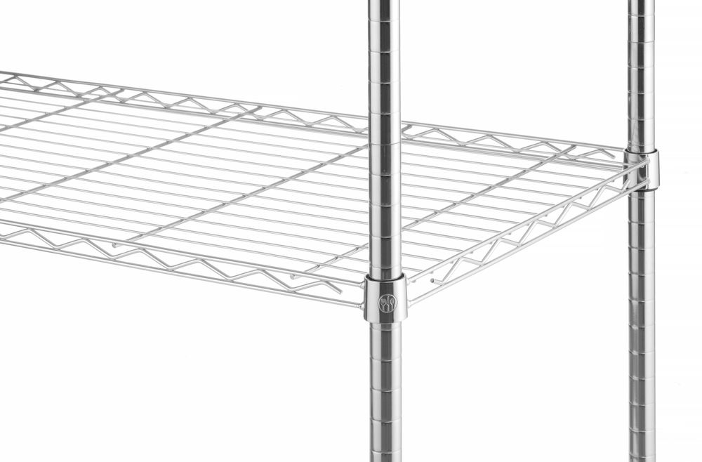 HENDI Lagerregal Chrom – 5 Gitterregale, 910 × 455 mm HENDI