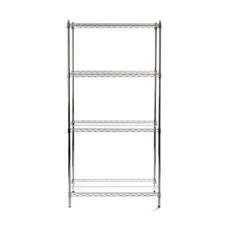 HENDI Regalsystem – 4 Böden, verchromt, 910 × 455 mm HENDI