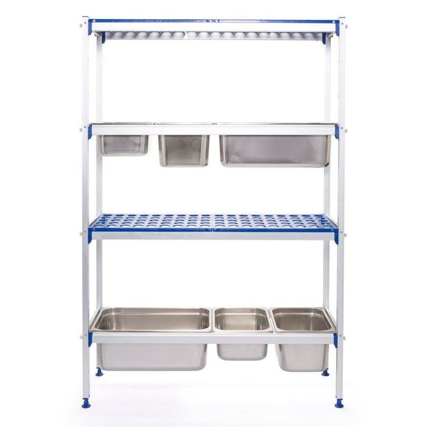 Regalsystem aus Aluminium für GN Behälter, HENDI, 1120x355x H 1685mm HENDI