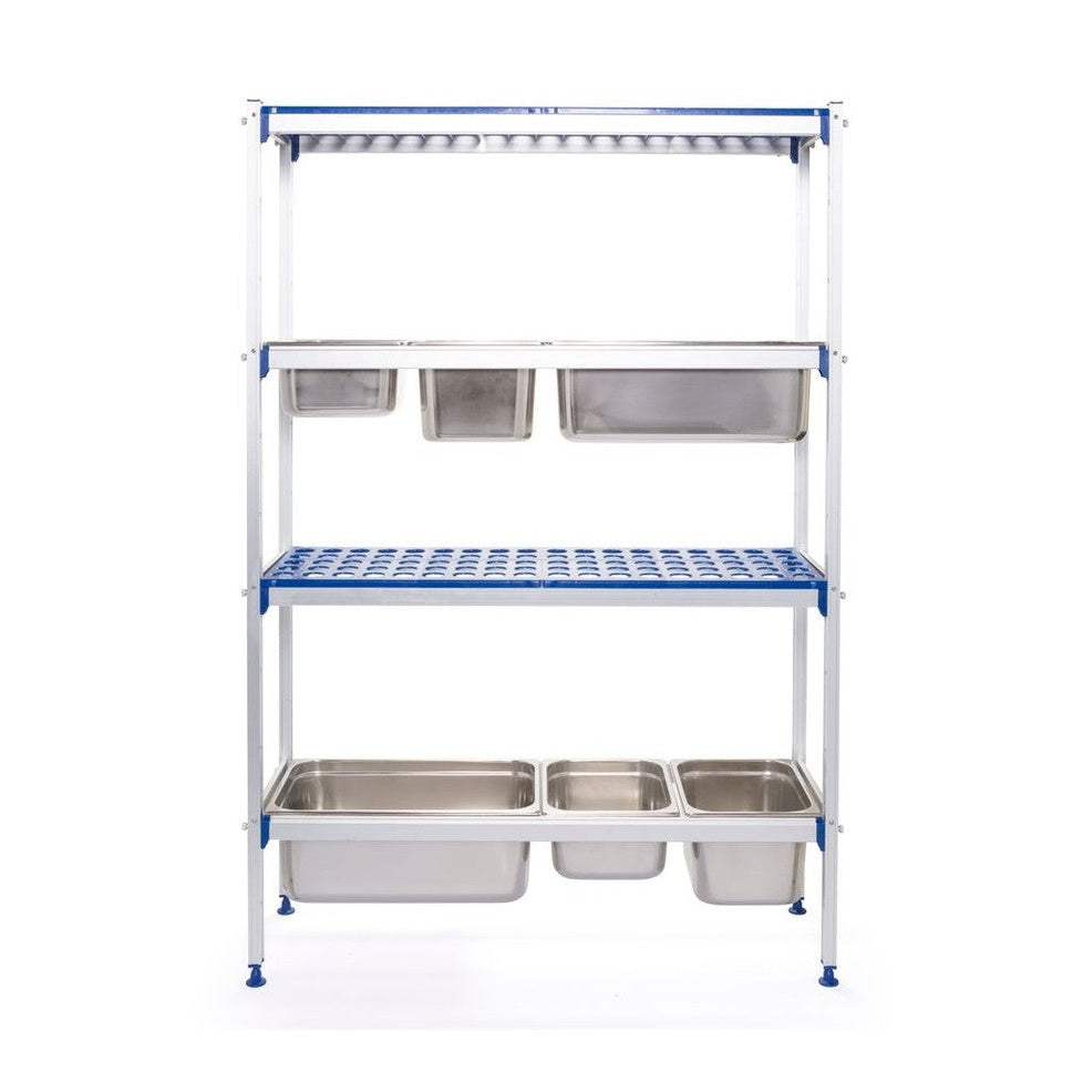 HENDI Regalsystem Aluminium für GN-Behälter – 1120 × 355 mm HENDI