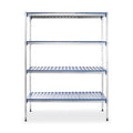 HENDI Aluminium-Aufbewahrungsregal – 4 Ablagen, 1280 mm HENDI